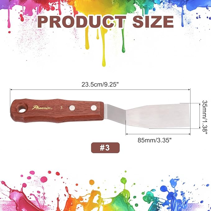 MECCANIXITY Pack of 1 Large Palette Knife No.3, 9.3" Long Palette Knives - Image 2