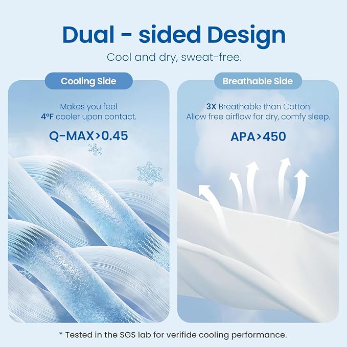 Cozy Bliss Cooling Comforter King Size, Reversible Lightweight Cooling Blankets - Image 3