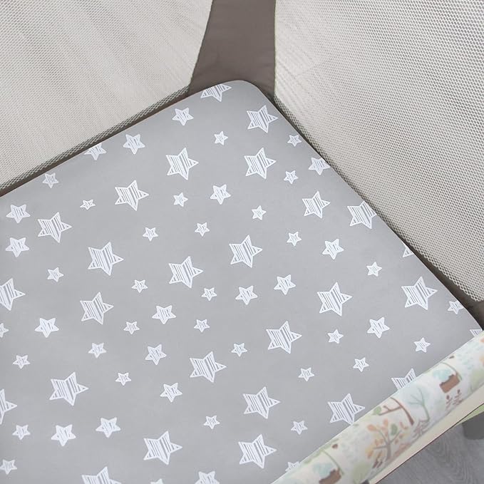Pack and Play Sheets Girl, Mini Crib Sheets, Stretchy Pack n Play Playard - Image 2