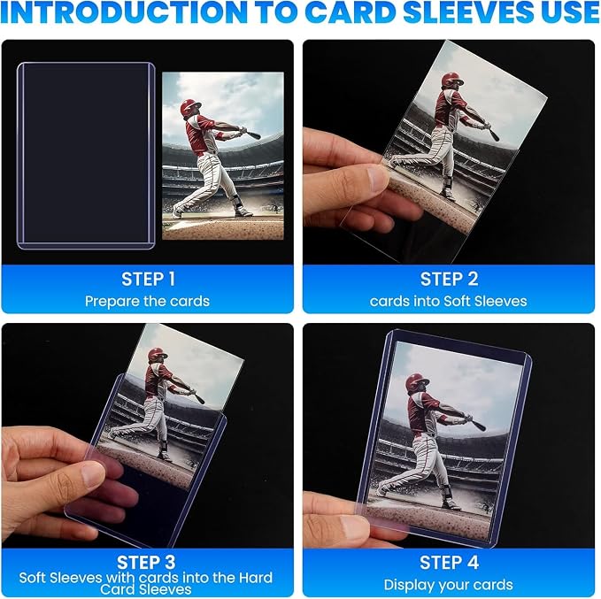 2000 Card Sleeves Top Loaders for Cards, Baseball Card Protectors, Trading Card - Image 5
