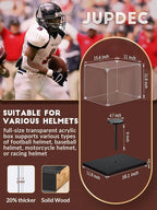 JupDec Football Helmet Display Case, Full Size Acrylic Baseball Motorcycle - Image 3