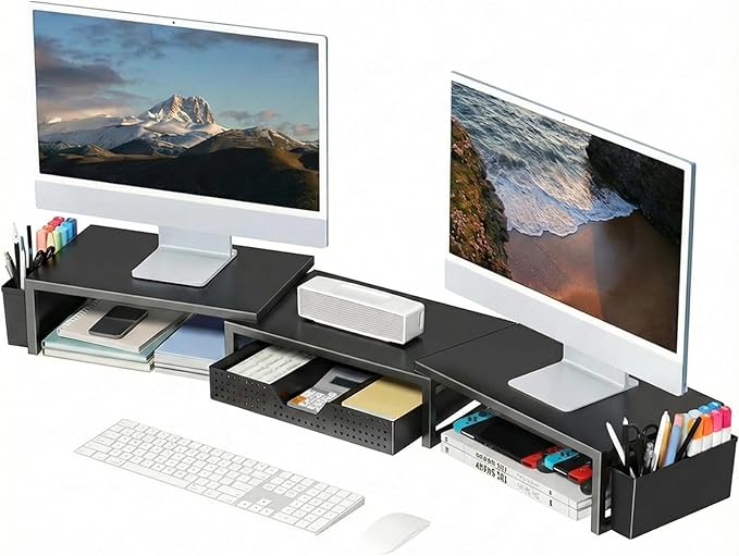 OPNICE Desk Organizers and Accessories, Dual Monitor Stand Riser by OPNICE