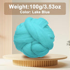 uxcell 3.53oz Wool Roving Yarn, Needle Felting Wool Fiber DIY Craft Needle Wet - Image 2