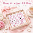 Wiooffen Leather Mahjong Card Clutch Holder Pouch Chinoiserie Mahjong Card - Image 7
