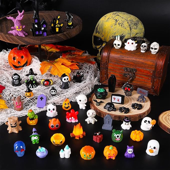 50pcs Halloween Mini Resin Figures 50 Styles Tiny Resin Figurines Little Small - Image 2