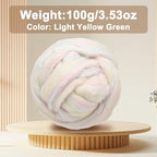 uxcell 3.53oz Wool Roving Yarn, Needle Felting Wool Fiber DIY Craft Needle Wet - Image 2