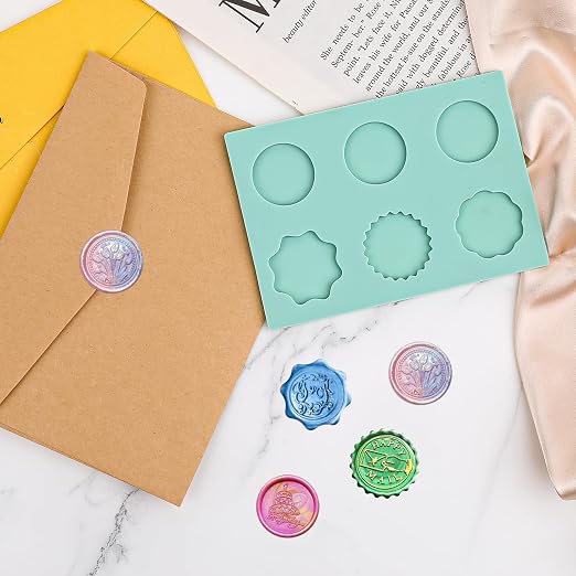 Wax Seal Mat with 50pcs Removable Sticky Dots, Silicone Wax Seal Mold - Image 3