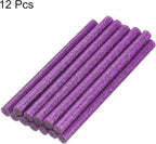 uxcell Mini Hot Glue Sticks for Glue Gun 7mm x 100mm Glitter Purple 12pcs - Image 3