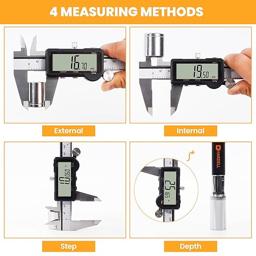 HARDELL Digital Caliper 6 Inch Rechargeable Calipers One-Key Reset | Caliper - Image 6