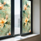 IVN Privacy Window Creamy Magnolia Branch Decorative Window Cling Stained Glass - Image 7