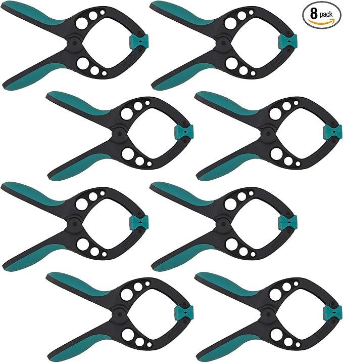 wolfcraft Set FZ 60 Spring Clamps 8 Pieces I 8652000 I Versatile Helper by wolfcraft