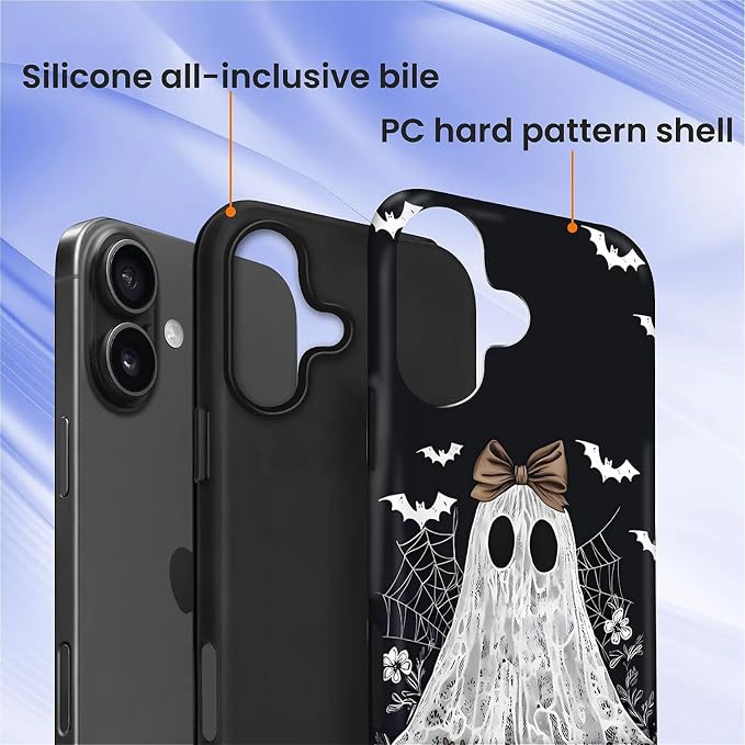 Case for iPhone 16 Plus, Scratch Resistant Hybrid Double Layer Hard Shell，Lace - Image 2