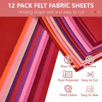 12 Rolls 8"x35" Large Stiff Felt Sheets, 1mm Felt Fabric Sheet - Image 4