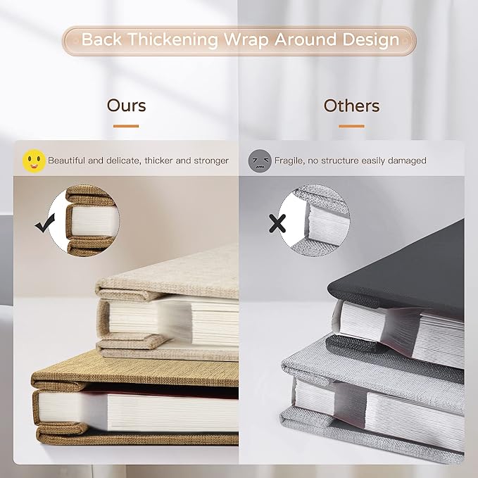 Popotop Large Photo Album Self Adhesive 4x6 5x7 8x10 Scrapbook Album DIY - Image 6