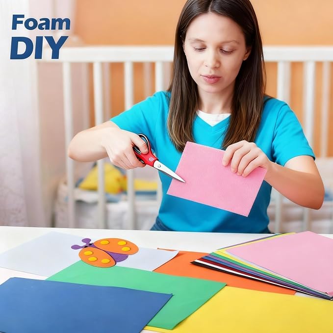 Ireer 200 Pcs EVA Foam Sheet Crafts 9 x 12 Inch Assorted 10 Colors 1mm Foam EVA - Image 6