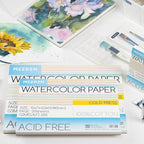 MEEDEN Watercolor Paper Block, 100% Cotton Watercolor Paper Pad of 20 Sheets - Image 6