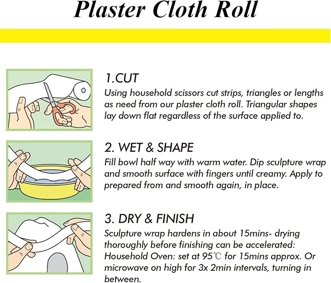 Falling in Art Plaster Cloth Rolls, 500gsm Plaster Strip, Plaster Gauze Bandages - Image 7