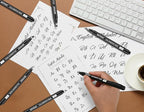 10 Size Calligraphy Pen Set, Hand Lettering Brush Pens - Image 6