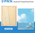 Falling in Art 2 Pack 14x18 Unfinished Birch Wood Panels Kit - Image 6