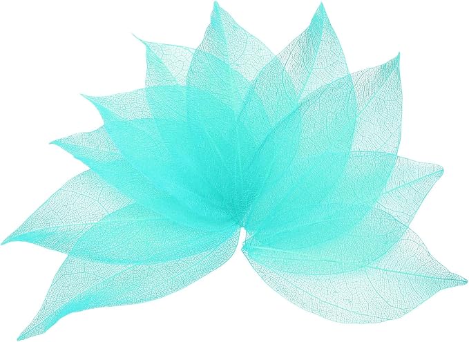 uxcell 100 Pcs Blue Skeleton Leaves by uxcell