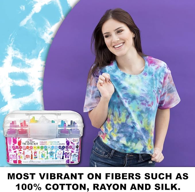 Tulip One-Step Tie-Dye Color Spectrum Tub, 24 Bottles, Rainbow Colors, - Image 9