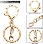 Gkeygo 10 Pack a Set Metal Lobster Claw Clasps and Key Rings, Key Chain - Image 4