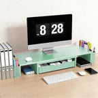 Spacrea Metal Desk Organizers and Accessories, Dual Monitor Stand Riser - Image 2