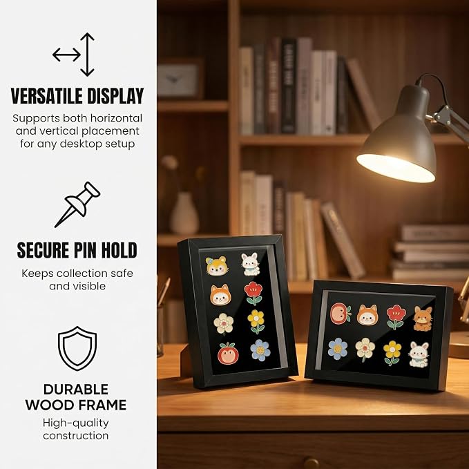 Pin Display Case, Enamel Pin Collection Display - Image 2
