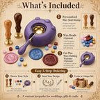 KAINSY Custom Wax Seal Stamp Kit, Personalized Gift - Image 2