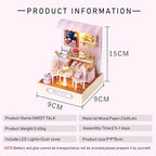Miniature House Kit, CUTEROOM Tiny House Kit Wooden Dollhouse Kit Mini House - Image 2
