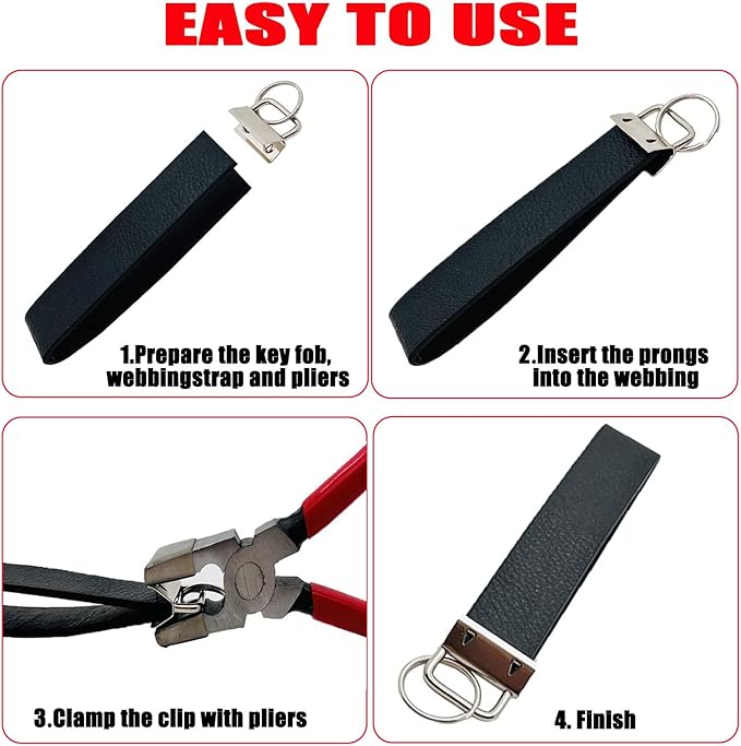 51pc Key Fob Hardware Set with Pliers - Image 7