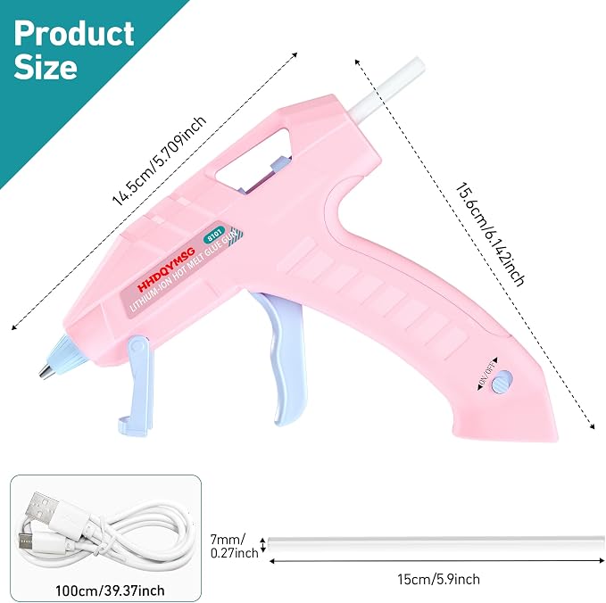 Cordless Hot Glue Gun, 20W Hot Glue Gun - Image 7