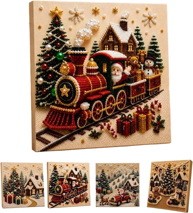 DIY Christmas Pearl Diamond Painting Art Kit by Unknown