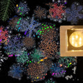 Yoksas 120 Pieces Fantasy Snowflake Stickers by YOKSAS