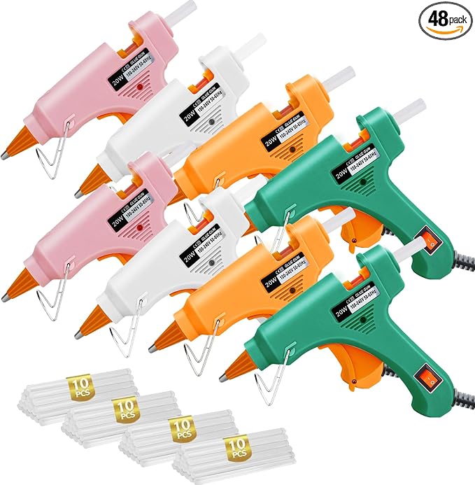 Fast Preheating Mini Hot Glue Gun, 8 Pack by Lacoccinct-MakeYouCreative