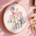 Easy Flower Embroidery Kits for Beginners Adults, Minimalism Embroidery Starter - Image 2