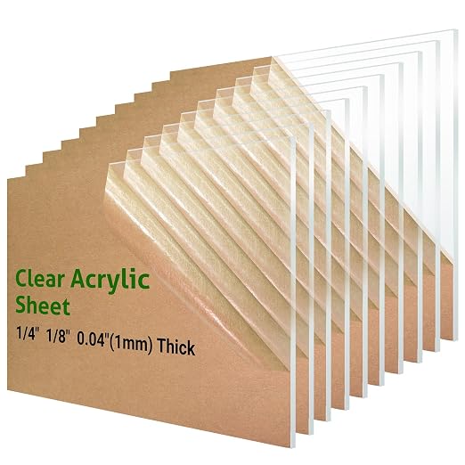 5 Pieces 11 x 14” Clear Acrylic Sheet Plexiglass - Image 6