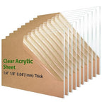 5 Pieces 11 x 14” Clear Acrylic Sheet Plexiglass - Image 6