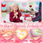 TaoBary 24 Pcs 7.08 Inch Large Heart Cutouts Shiny Iridescent Valentine's Day - Image 3
