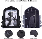 Ornate Black Picture Frame, Vintage Roman Texture, Hand-Crafted Resin Retro - Image 3
