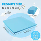 Blue 13 Pack 12x12x0.5 inch Foam Sheets 0.5 Inch Thick | Polystyrene Rectangles - Image 3