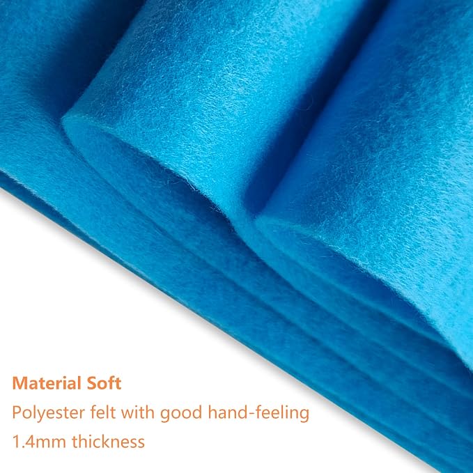Jtnohx Color Felt, 1 Square Yard Felt Fabric, 1.4mm Thickness Flexible Craft - Image 3