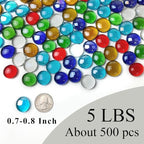 FANTIAN 5 lbs Flat Glass Marbles - Image 2