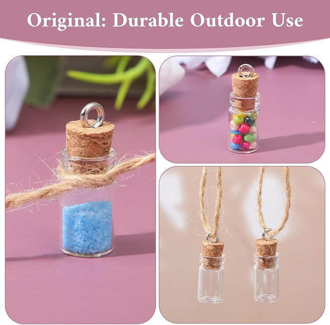 20 Pcs Mini Glass Bottles with Cork 1ml Capacity Clear Tiny Glass Bottles - Image 7
