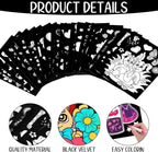 Zhanmai 48 Pcs Love Edition Velvet Coloring Posters Felt Pages to Color Fuzzy - Image 3