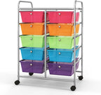 Giantex 10 Drawers Rolling Cart, Classroom Organizers, Storage Cart - Image 10