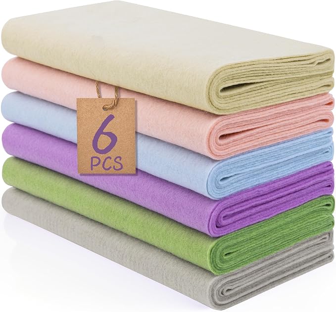 XSEINO 6 Rolls 12"x35" Large Felt Sheets, 1.4mm Thick Nonwoven Fabric - Image 9