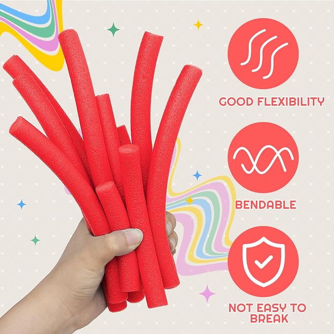 Frienda 5/8 Inch x 40 Ft Red Foam Noodles - Image 3