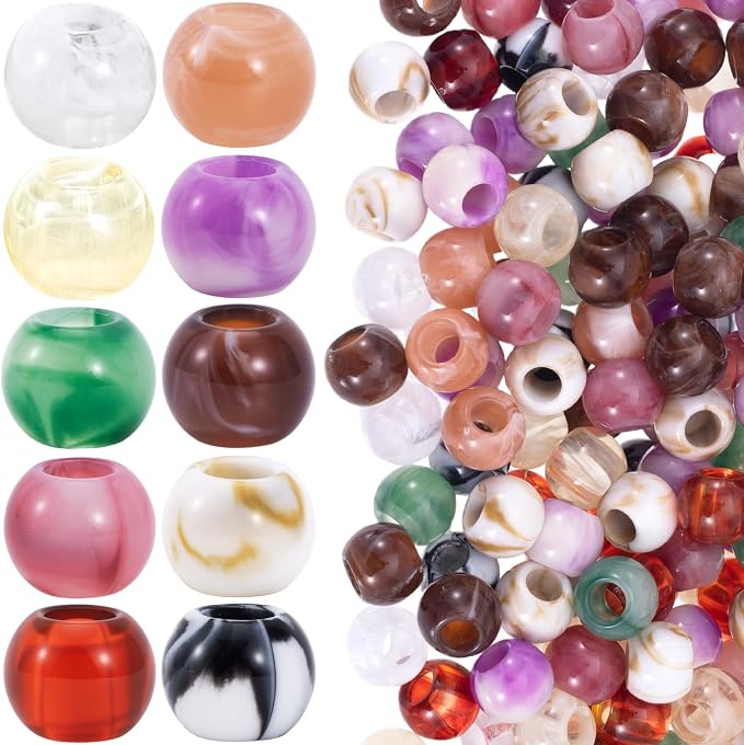 Pndeyo 90pcs Round Acrylic Beads by Pndeyo