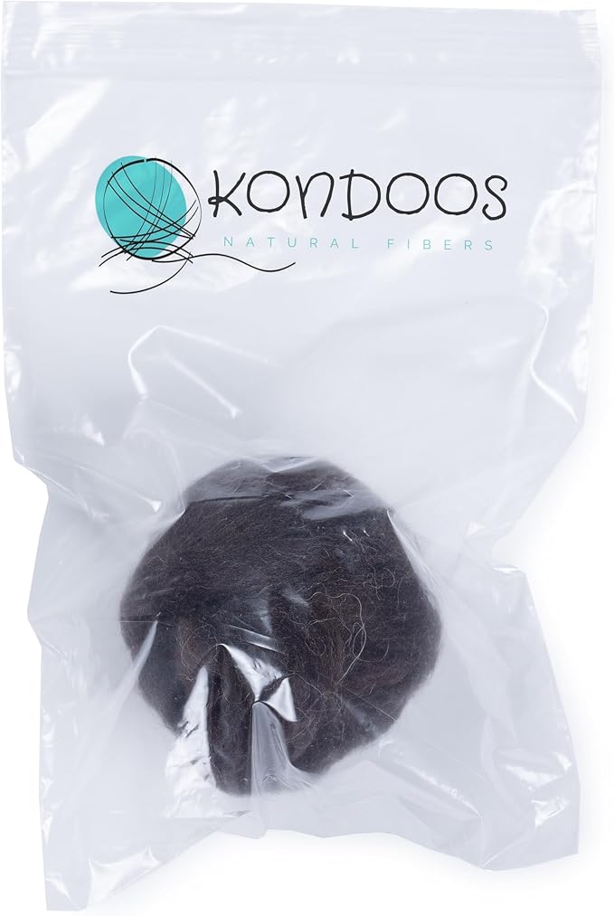 Kondoos Natural Wool roving, 2 OZ. Best Wool - Image 2